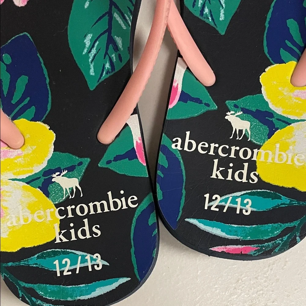 Abercrombie Kids Pink Strap Floral Sandals